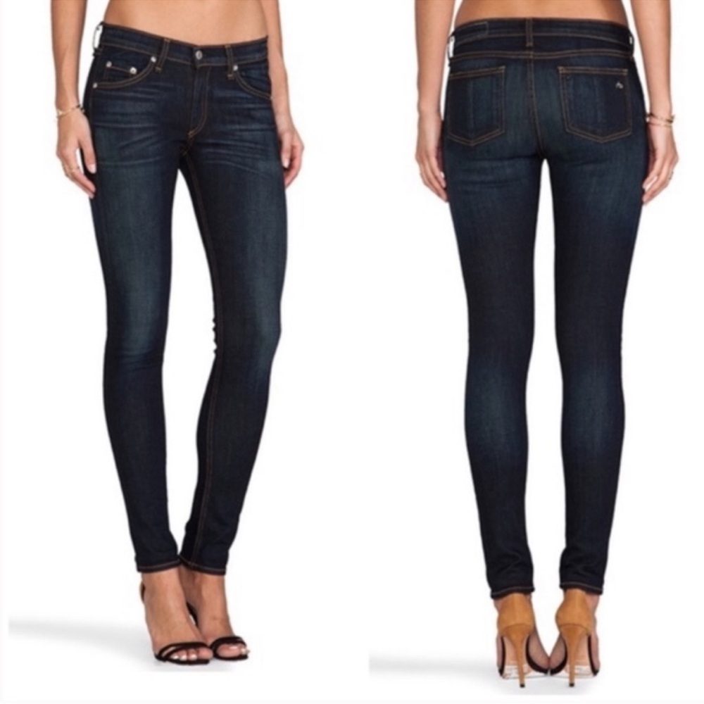 rag & bone Women's Skinny Jeans - Dark Blue